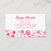 モダントレンディー水彩抽象芸術美容師 名刺 (裏面)