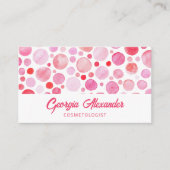 モダントレンディー水彩抽象芸術美容師 名刺 (正面)