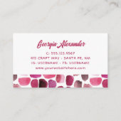 モダントレンディー水彩抽象芸術美容師 名刺 (裏面)