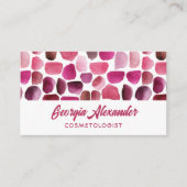 モダントレンディー水彩抽象芸術美容師 名刺 (正面)