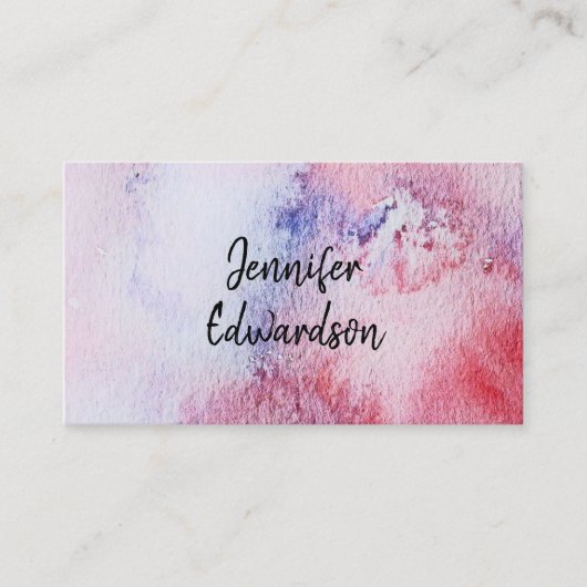 モダントレンディー水色プロフェッショナル 名刺 (正面)