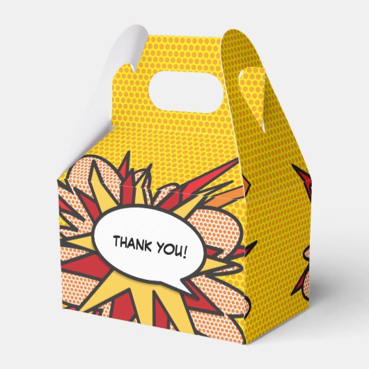 モダントレンディー漫画ブック結婚式の引き出物ボックス フェイバーボックス (裏面サイド)