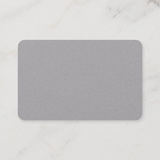 モダントレンディー灰色プレーンプロフェッショナルミニマル 名刺 (裏面)