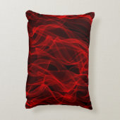 モダントレンディー白黒赤抽象芸術パターン アクセントクッション (裏面(縦))