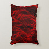 モダントレンディー白黒赤抽象芸術パターン アクセントクッション (正面(垂直))