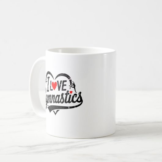 モダントレンディー私は体操が大好き コーヒーマグカップ (正面左)