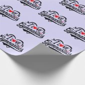 モダントレンディー私は体操パープル大好き ラッピングペーパー (角)