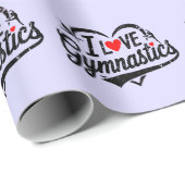 モダントレンディー私は体操パープル大好き ラッピングペーパー (ロールコーナー)