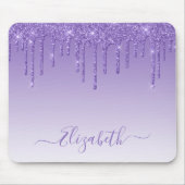 モダントレンディー紫グリッターススタイリッシュクリプト マウスパッド (正面)