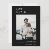 モダントレンディー結婚式は日付カードを保存 招待状 (正面)