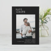 モダントレンディー結婚式は日付カードを保存 招待状 (スタンド正面)