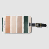 モダントレンディー絵を描デザイン自然ストライプ ラゲッジタグ (正面横)