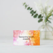 モダントレンディー絵を描(ばちゃばちゃ)跳ねるスプラッシュ抽象芸術 名刺 (スタンド正面)