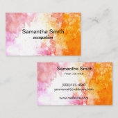 モダントレンディー絵を描(ばちゃばちゃ)跳ねるスプラッシュ抽象芸術 名刺 (正面/裏面)