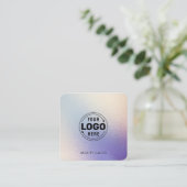 モダントレンディー美しいサロングリッター スクエア名刺 (スタンド正面)