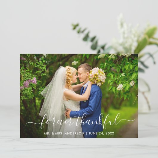 モダントレンディー脚本が永遠に感謝結婚の サンキューカード (スタンド正面)