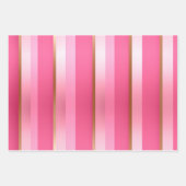 モダントレンディー金ゴールドとピンク ラッピングペーパーシート (正面)