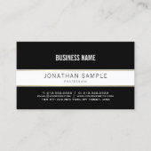 モダントレンディー金ゴールドクリエイティブプレーンシンプル会社 名刺 (正面)