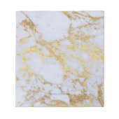 モダントレンディー金ゴールドグリッター大理石 ノートパッド (正面)