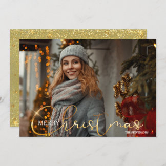 モダントレンディー1写真クリスマスカード シーズンカード