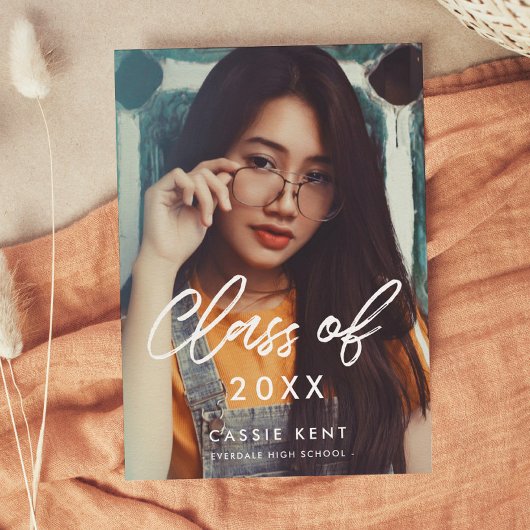 モダントレンディー2025年写真卒業 案内状