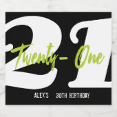 モダントレンディー21歳の誕生日パーティー ビールラベル (シングルラベル)