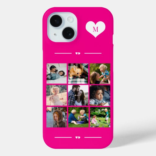 モダントレンディー9カスタムフォトコラージュのモノグラム Case-Mate iPhoneケース (裏面)