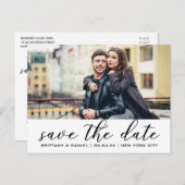 モダントレンディー |写真の日付を保存 案内ポストカード (正面/裏面)