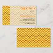 モダントレンディー、明るい日当たりの良い黄色い山形のジグザグ 名刺 (正面/裏面)