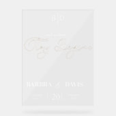 モダントレンディー「物語が始まる」結婚の アクリルサイン (正面)