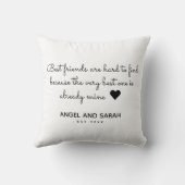 モダントレンディーBFFフレンド最高のシックフォトコラージュ クッション (裏面)