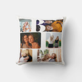 モダントレンディーBFFフレンド最高のシックフォトコラージュ クッション (正面)