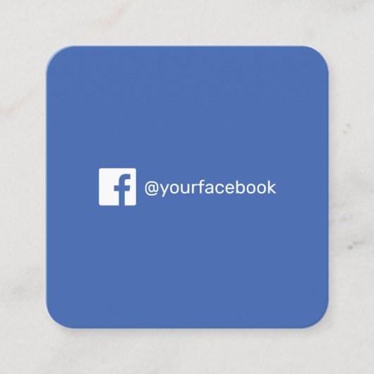 モダントレンディーFacebookソーシャルメディアシンプルロゴ コーリングカード (正面)