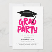 モダントレンディーGRADパーティー卒業 招待状 (正面)