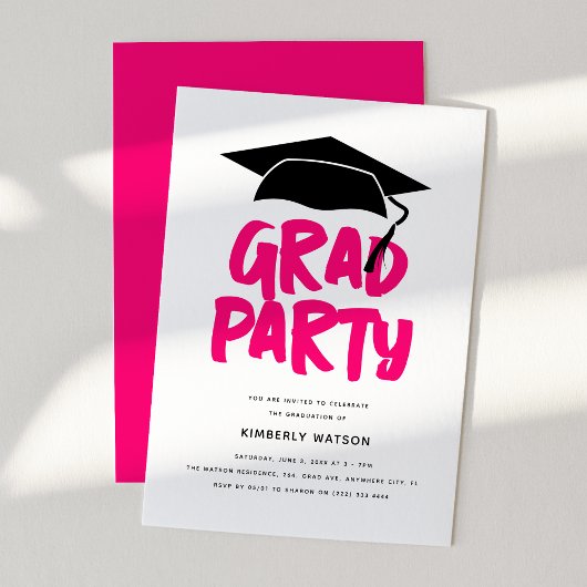 モダントレンディーGRADパーティー卒業 招待状
