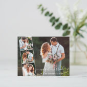 モダントレンディーScript We得結婚した 4枚 ポストカード (スタンド正面)