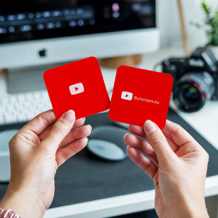 モダントレンディーYouTubeソーシャルメディアシンプルロゴ コーリングカード