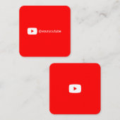 モダントレンディーYouTubeソーシャルメディアシンプルロゴ コーリングカード (正面/裏面)