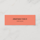 モダントレンドカラーエレガントのシンプルテンプレート スキニー名刺 (正面)