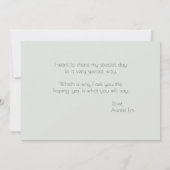 モダントロピエレガントックの花の少女 招待状 (裏面)