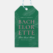 モダントロピカラフルックのパ離れームバチェロレッテ ギフトタグ (正面)