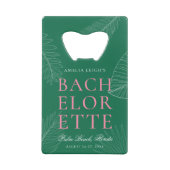 モダントロピカラフルックのパ離れームバチェロレッテ クレジットカード栓抜き (裏面)