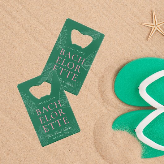 モダントロピカラフルックのパ離れームバチェロレッテ クレジットカード栓抜き