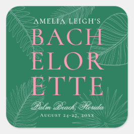 モダントロピカラフルックのパ離れームバチェロレッテ スクエアシール