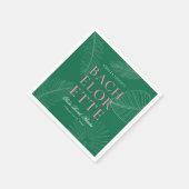 モダントロピカラフルックのパ離れームバチェロレッテ スタンダードカクテルナプキン (角)