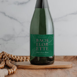 モダントロピカラフルックのパ離れームバチェロレッテ スパークリングワインラベル