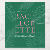 モダントロピカラフルックのパ離れームバチェロレッテ ワインラベル (シングルラベル)