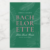 モダントロピカラフルックのパ離れームバチェロレッテ ワインラベル (シングルラベル)