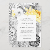 モダントロピカルウェディング招待状 招待状 (正面/裏面)