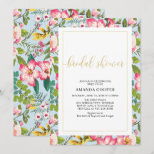 モダントロピカルウェディング ブライダルシャワー招待状